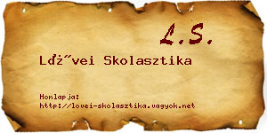 Lövei Skolasztika névjegykártya